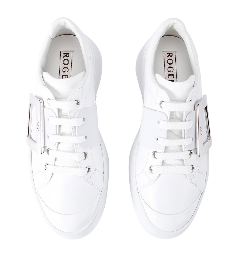 Leather Viv Skate Platform Sneakers WHITE Image 4