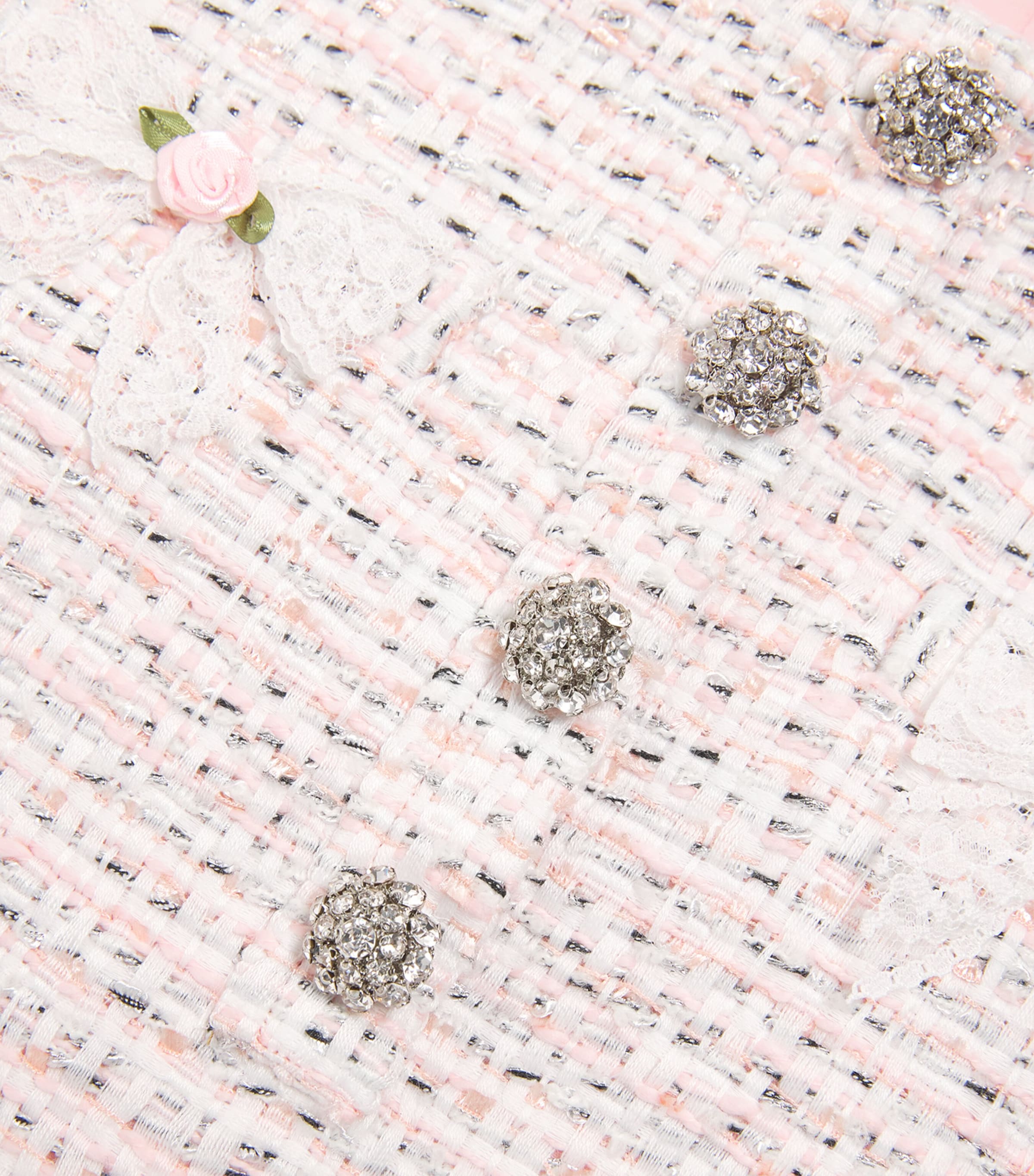 Self-Portrait Kids Bouclé Bow-Detail Dress (4-12 Years) Image 3