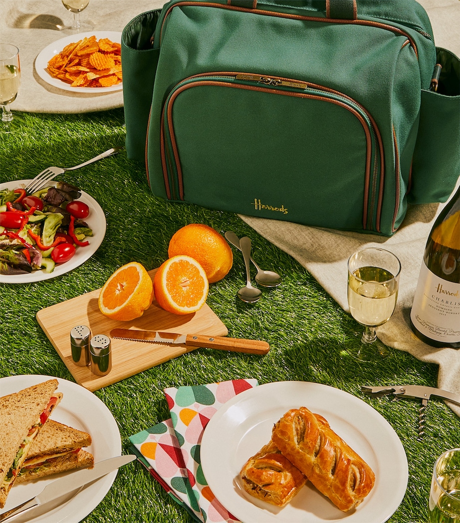 Harrods Logo Picnic Bag for 4 Green Image 4