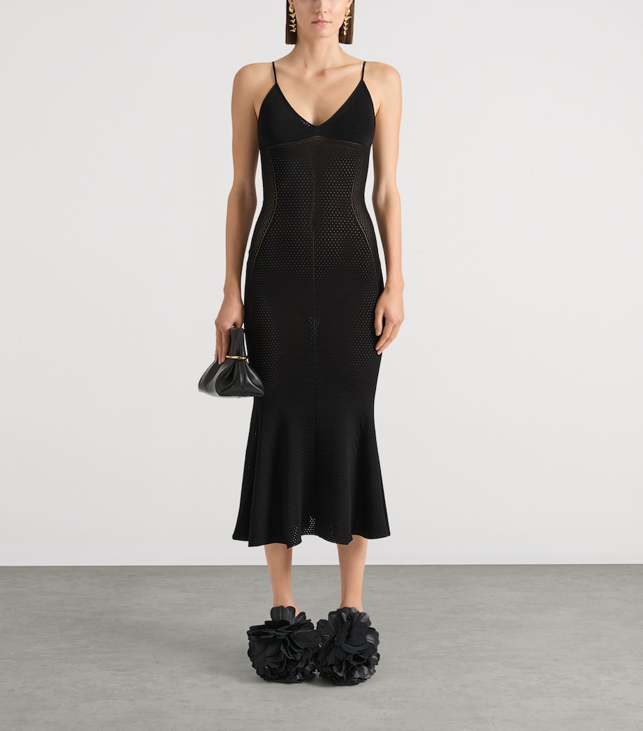 Givenchy Womens Mesh Maxi Dress Black Image 2