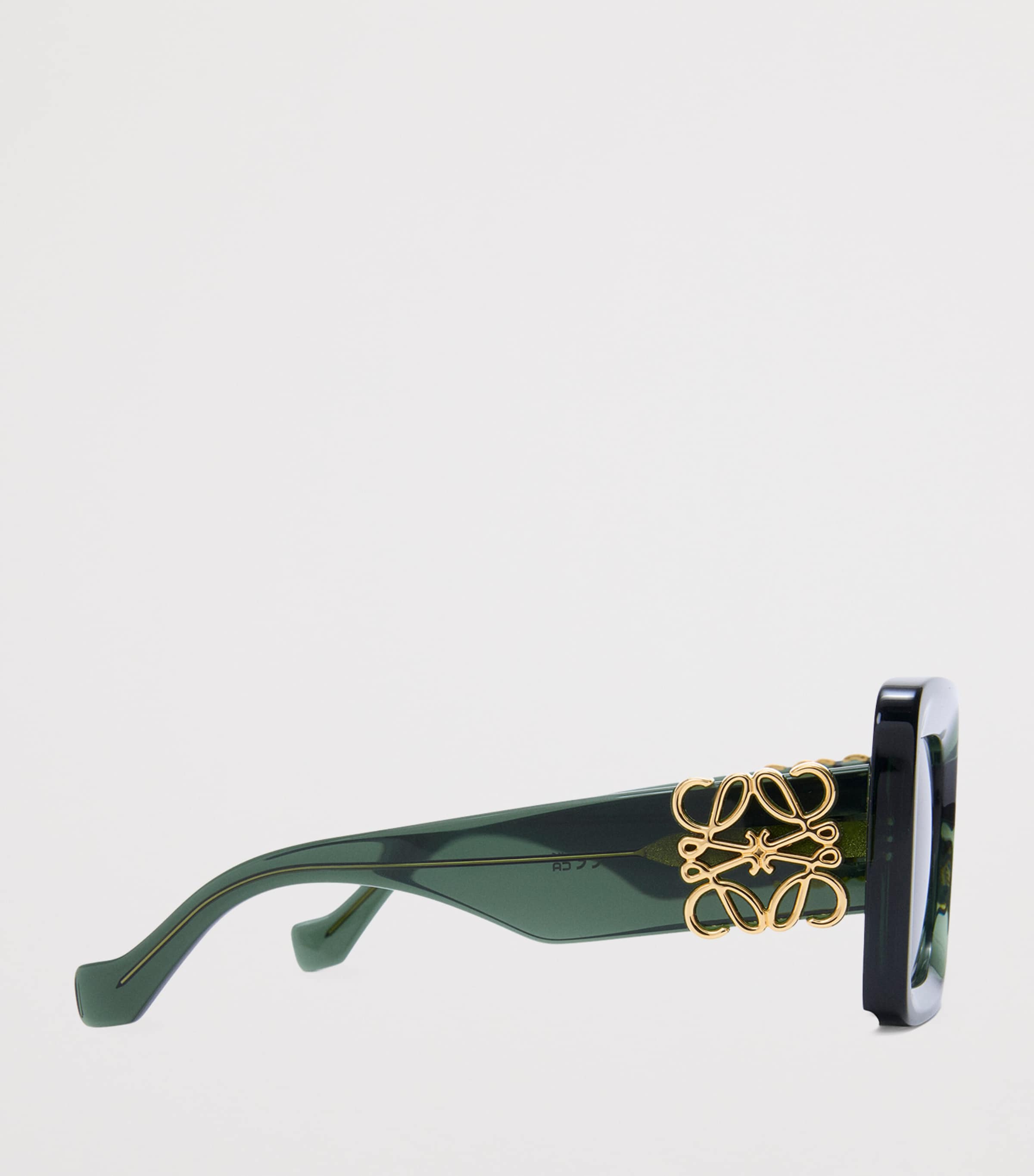Bevelled Square Sunglasses DARK GREEN Image 3