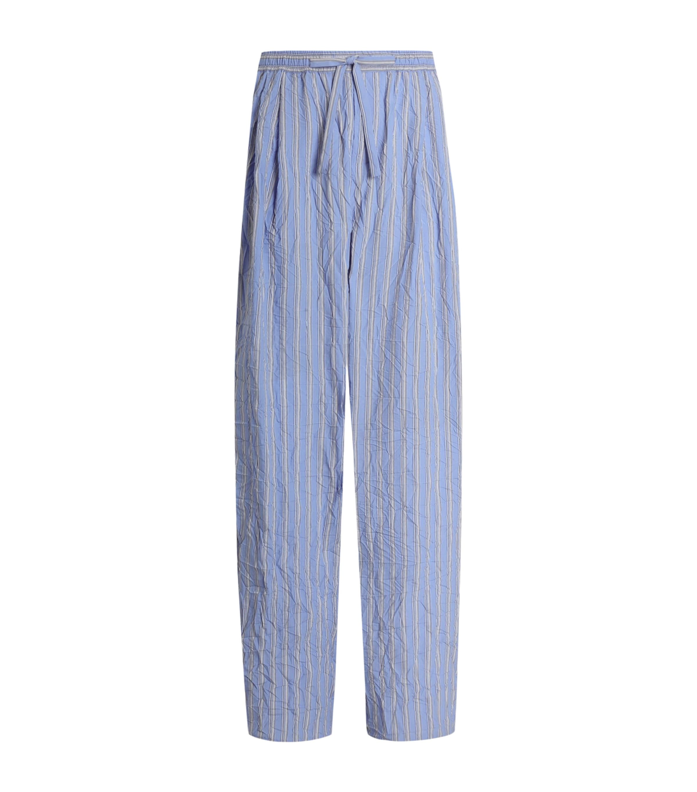 Dolce&Gabbana Mens Striped Crinkle Trousers Stri Image 1