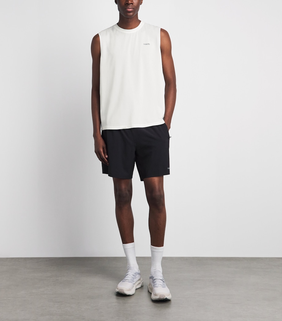 VUORI Mens Viewpoint Muscle 2.0 Tank Top Wbz White/breeze Image 2