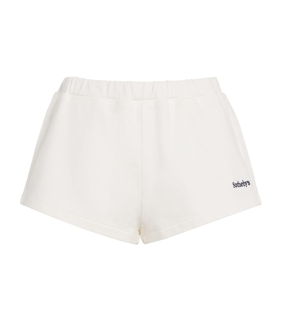 x Sotheby’s Cotton Embroidered Sweatshorts CREAM Image 1