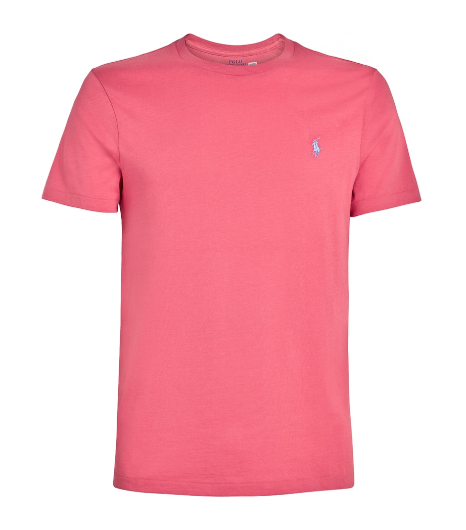 Polo Ralph Lauren Mens Cotton Custom-Fit Polo Pony T-Shirt Red Image 1