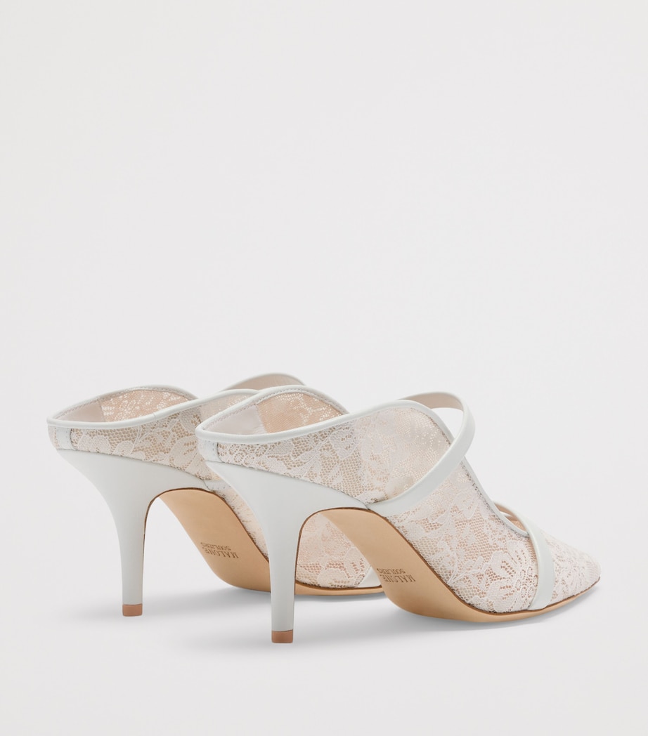 Lace Maureen Mules 70 WHITE Image 4