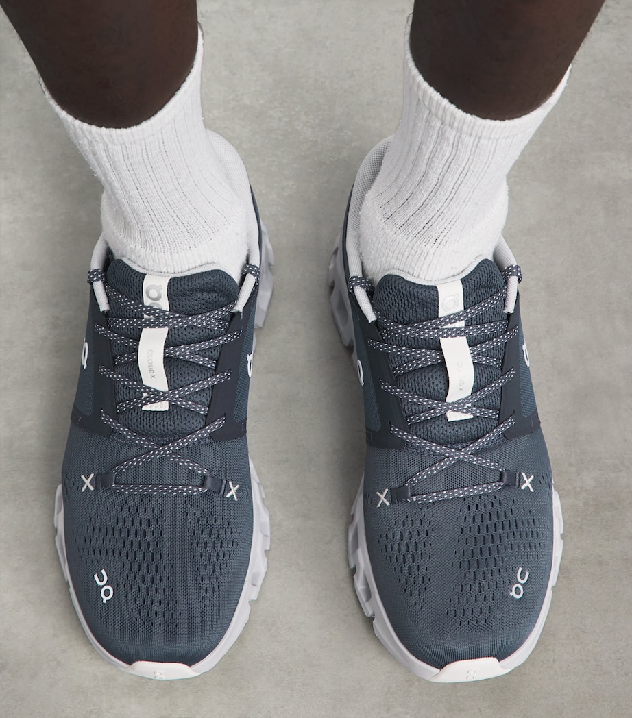 On Mens Cloud X 5 Trainers Navy | Glacier Image 2