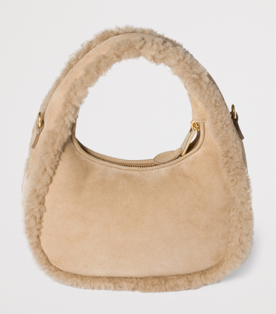 Shearling Wander Top-Handle Bag F0036 Image 4