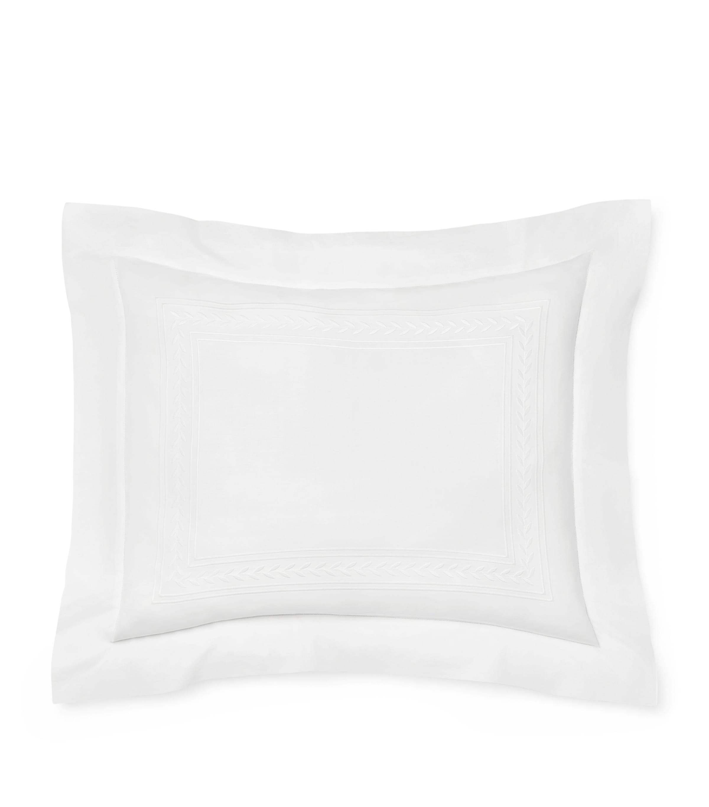 Pratesi Silk-Cotton Impero King Pillowcase (50cm x 90cm) White/white Image 1