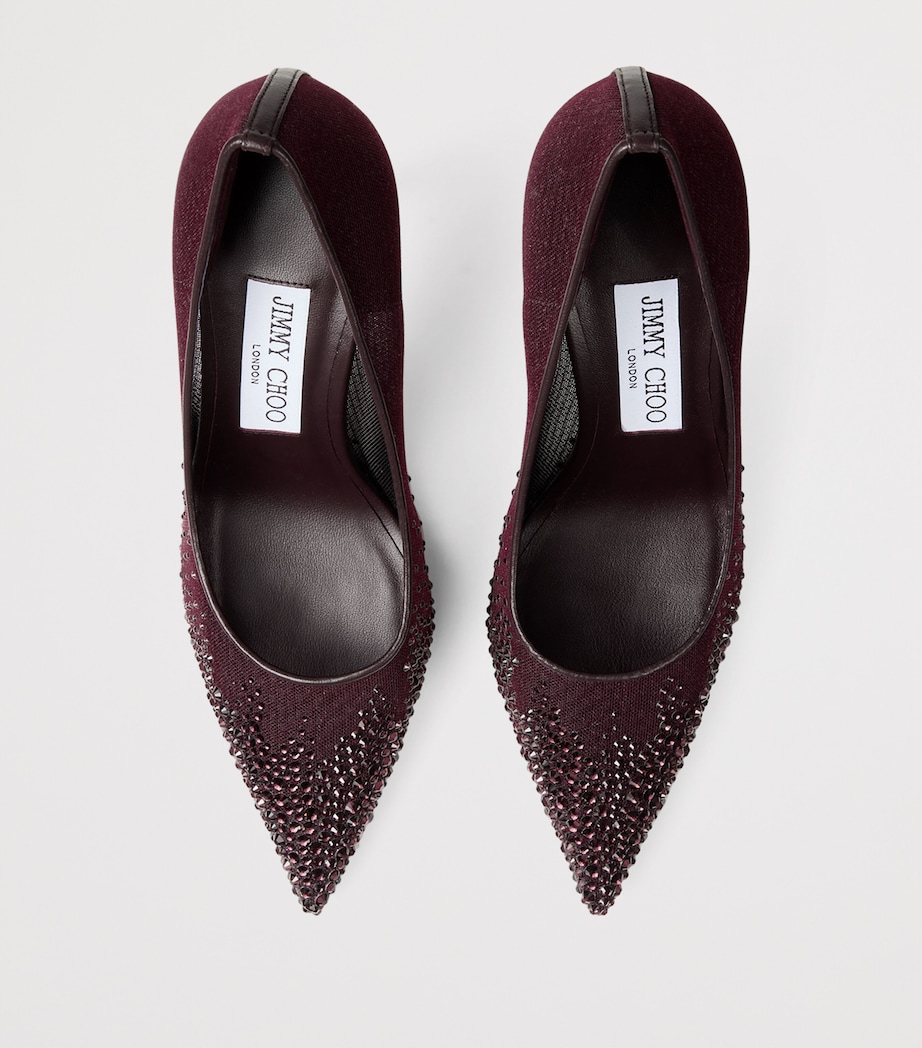 Love 100 Embellished Mesh Pumps DEEP MERLOT/DEEP MER Image 3