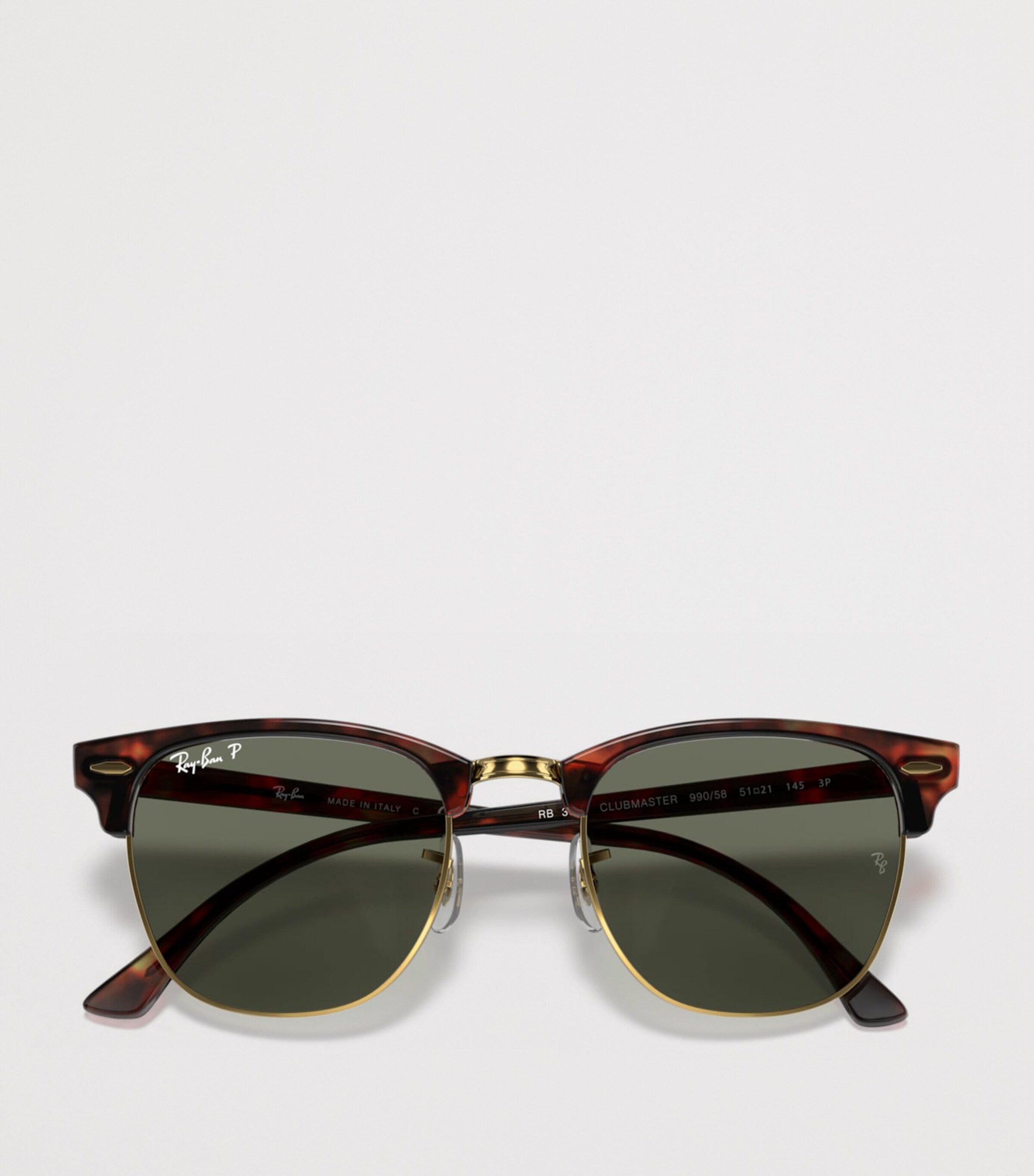 Ray-Ban RB3016 Clubmaster Classic Square Sunglasses Brown Image 5
