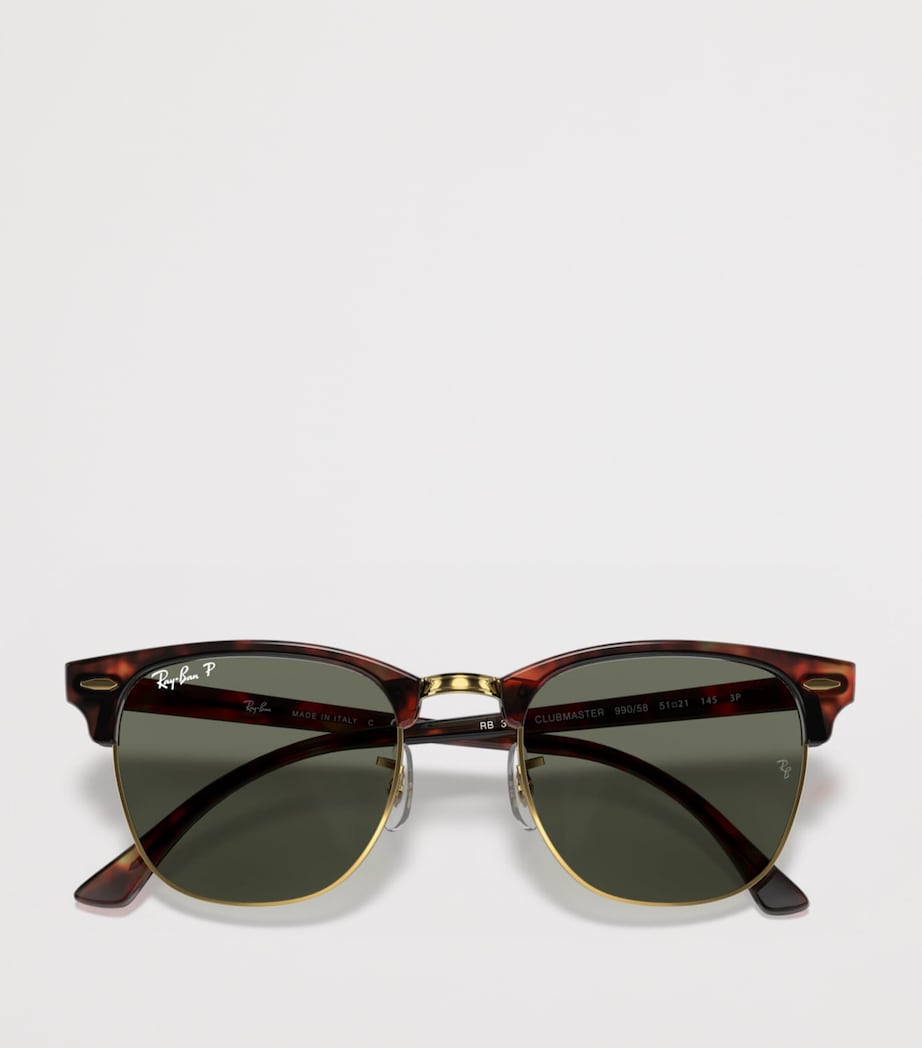 Ray-Ban RB3016 Clubmaster Classic Square Sunglasses Brown Image 5