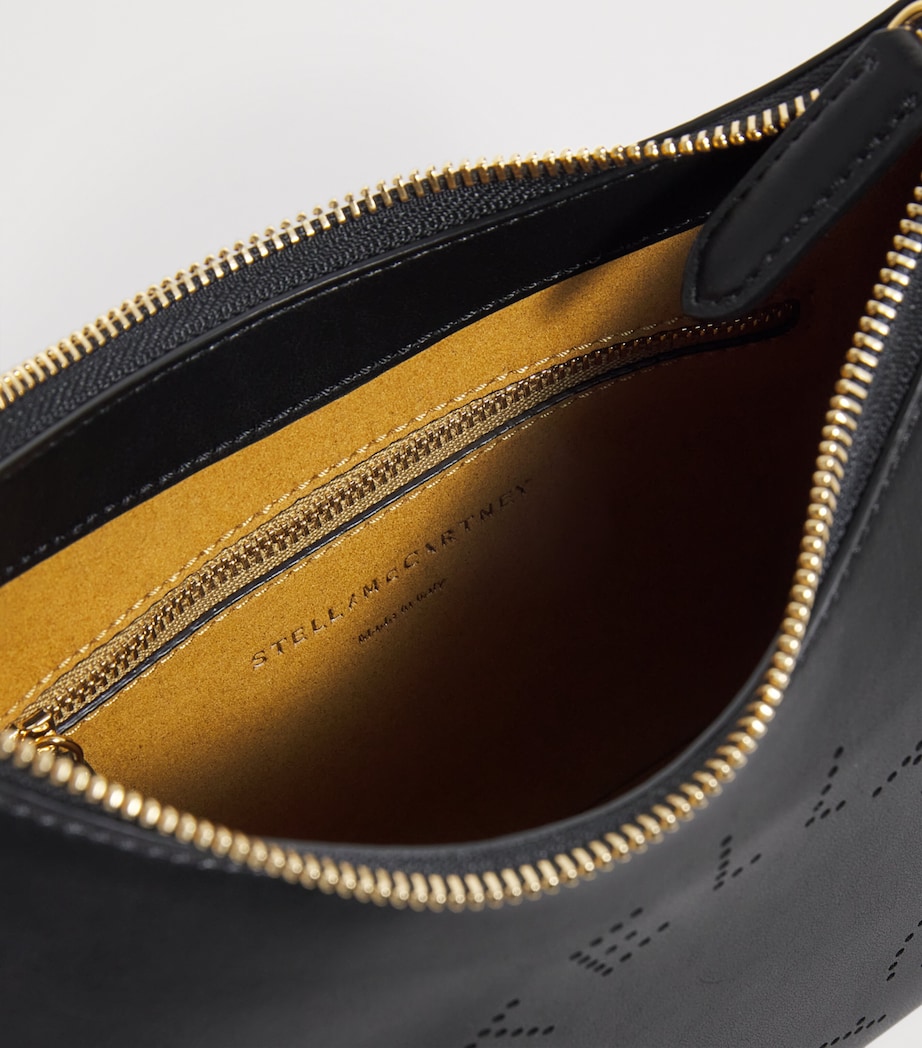 Faux Leather Logo Shoulder Bag 1000 BLACK Image 4