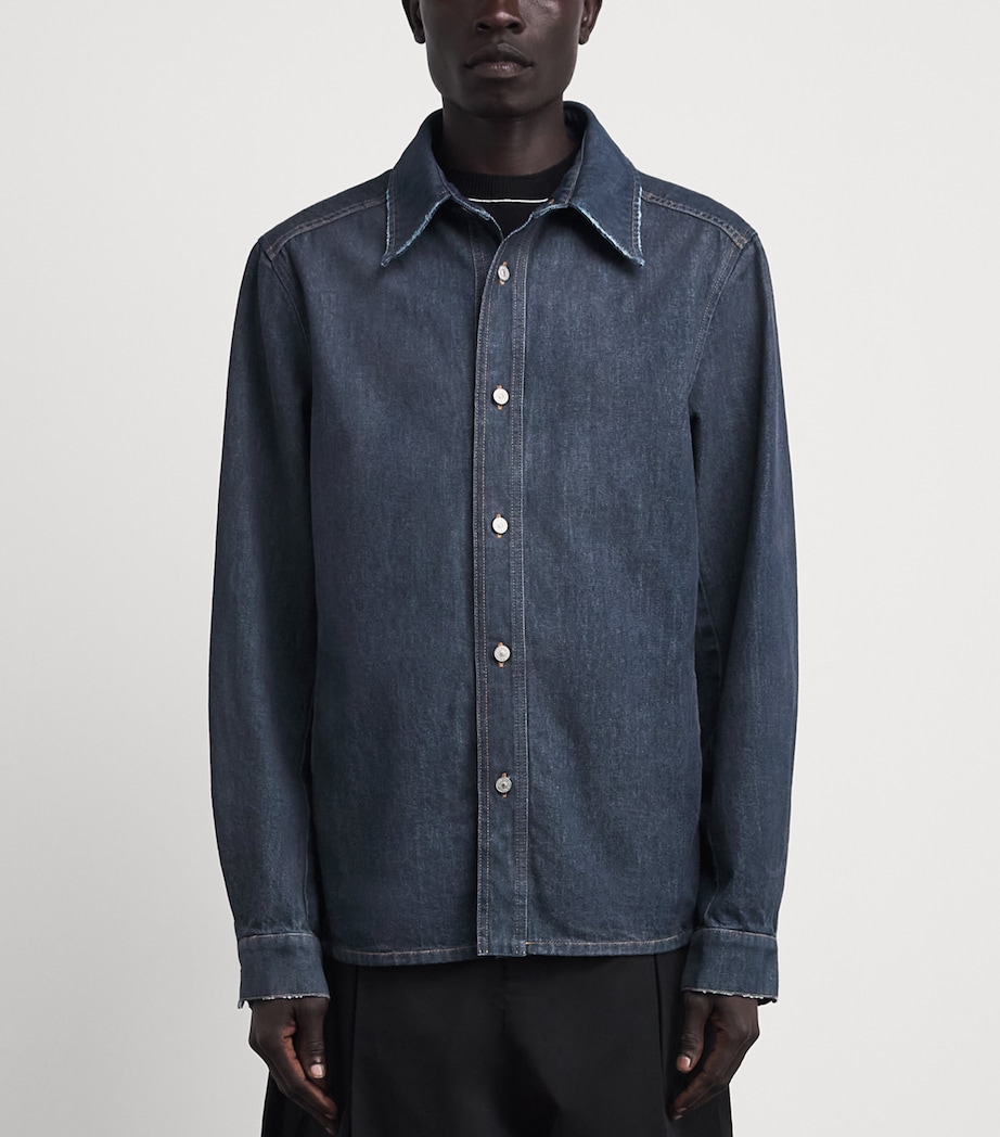 MM6 Maison Margiela Mens Denim Overshirt Blue Image 4