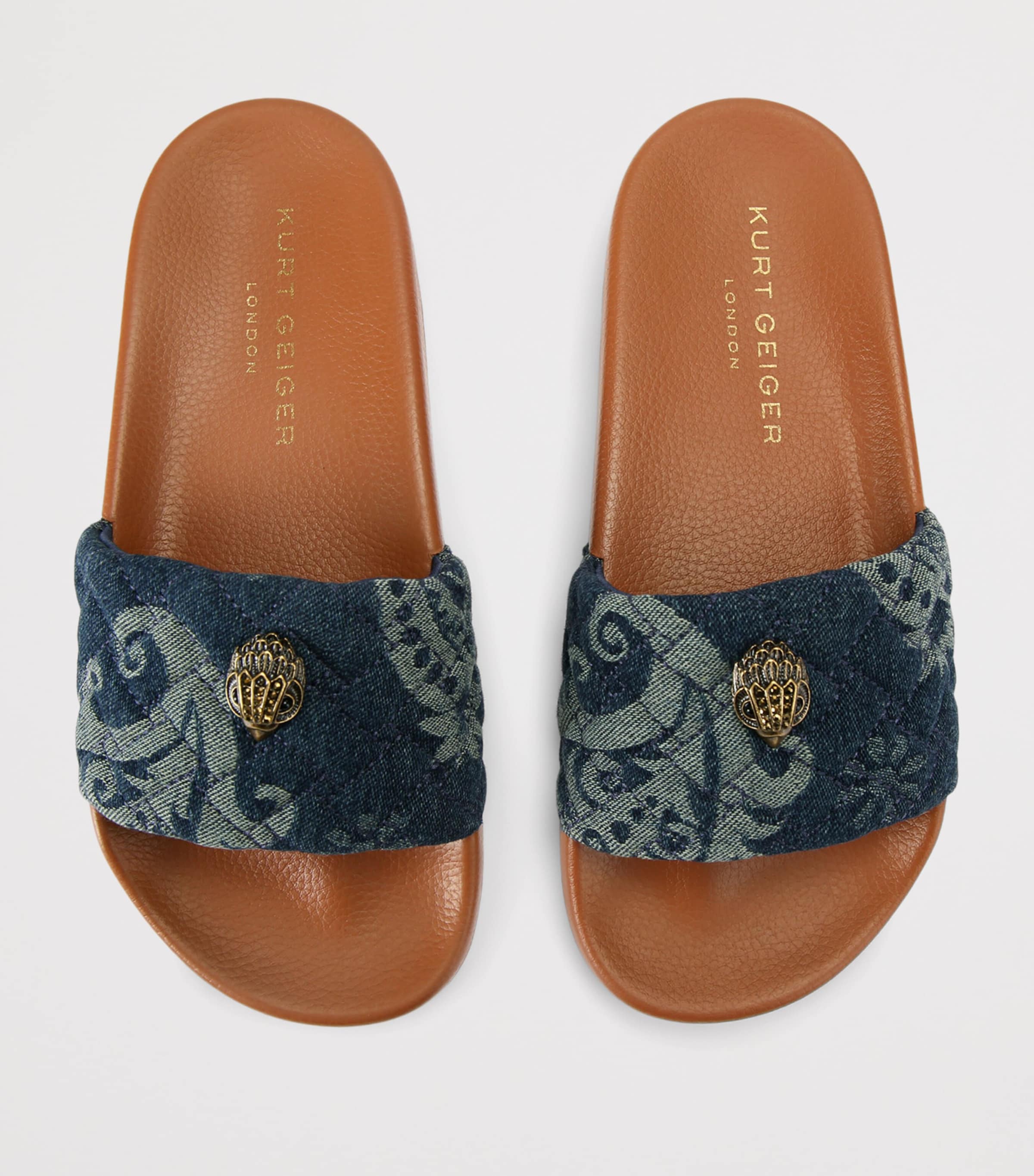 Kurt Geiger London Meena Eagle Slides Blue/pal.c Image 2