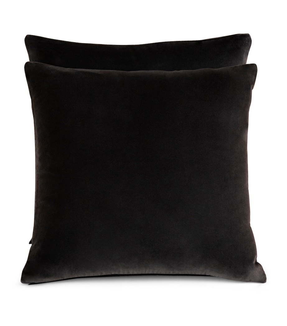 Luxury Velvet Cushion Cover (50cm x 50cm) 0209 - MAHOGANY GREY Image 1