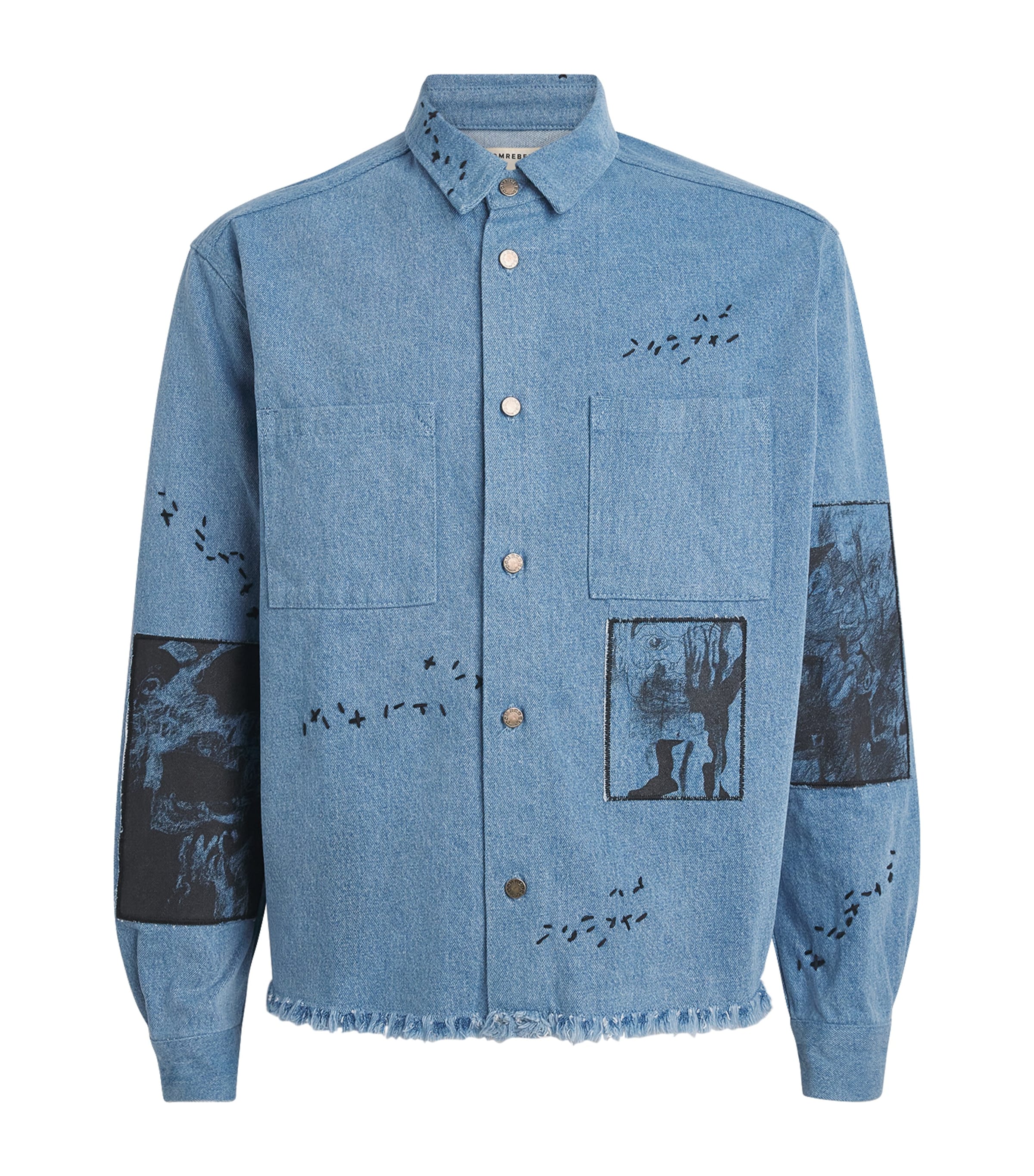 DOMREBEL Mens Denim Unskilled Worker Overshirt Denim Image 1