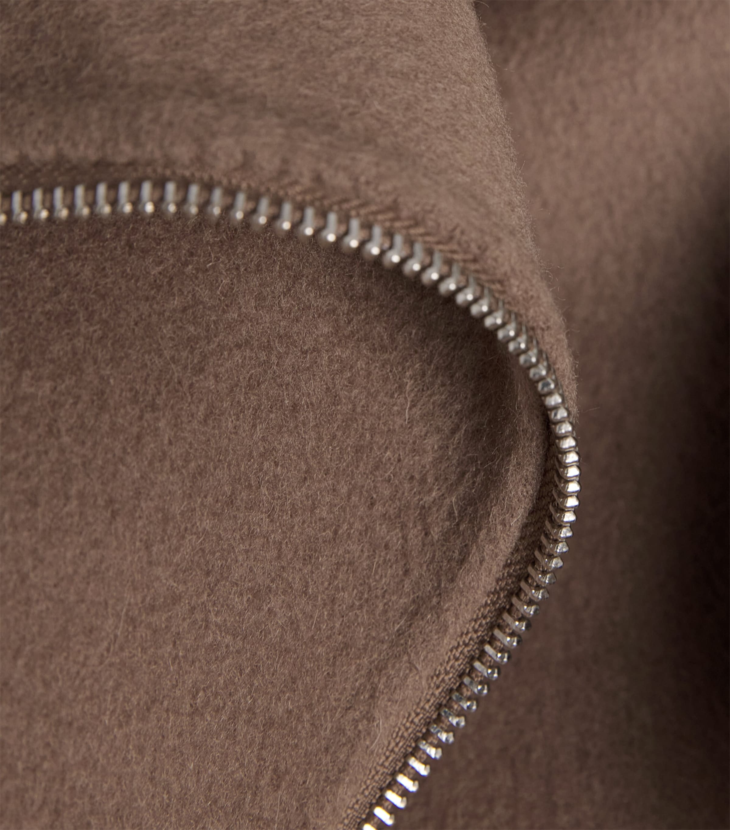 Almada Label Womens Wool Funnel-Neck Lindy Coat Tan Image 6