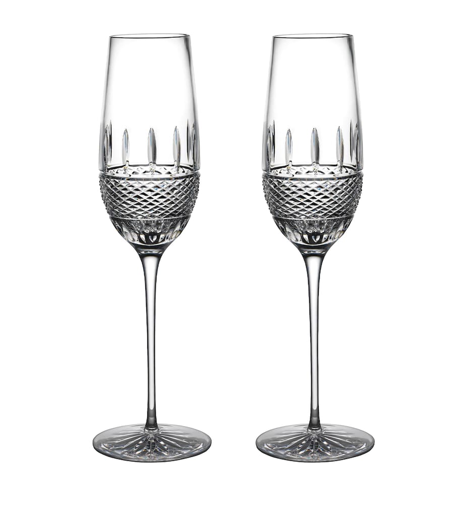 Set of 2 Irish Lace Flutes (325ml) CLEAR Image 1