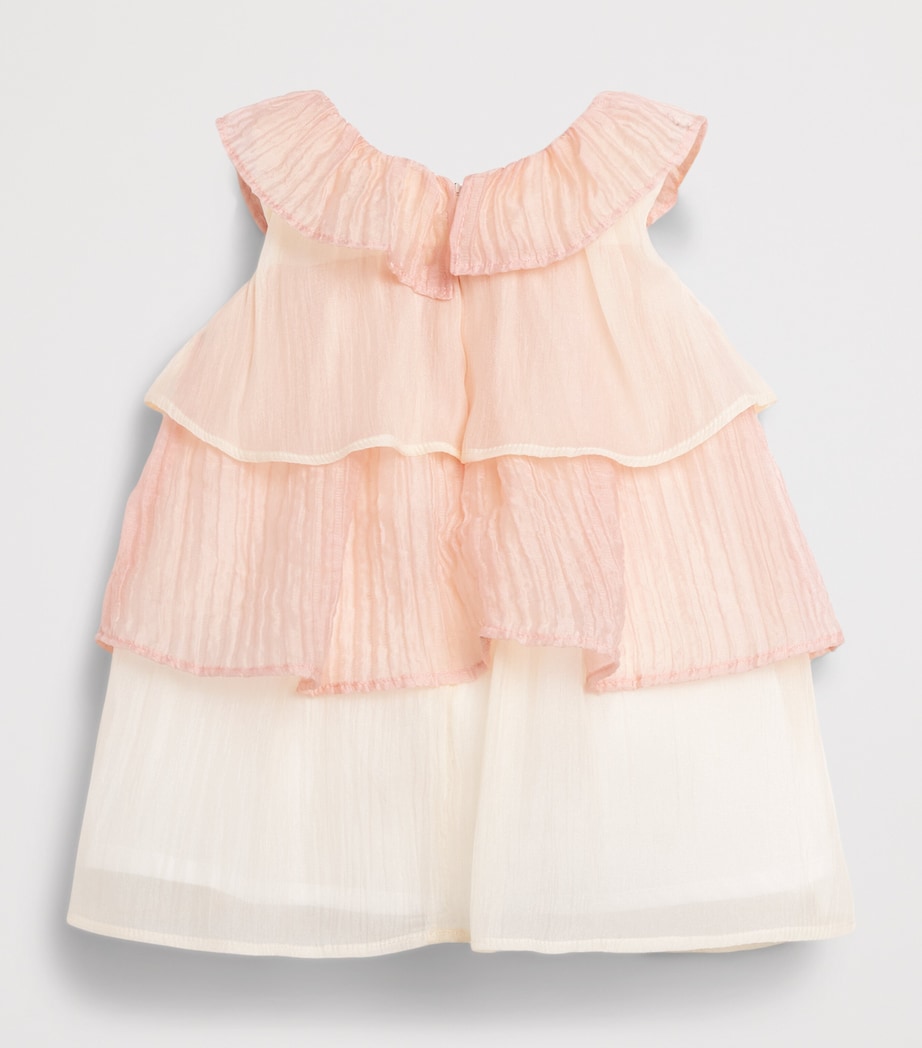 Patachou Floral-Embellished Dress (6 Months-3 Years) Pink/ecru Image 2
