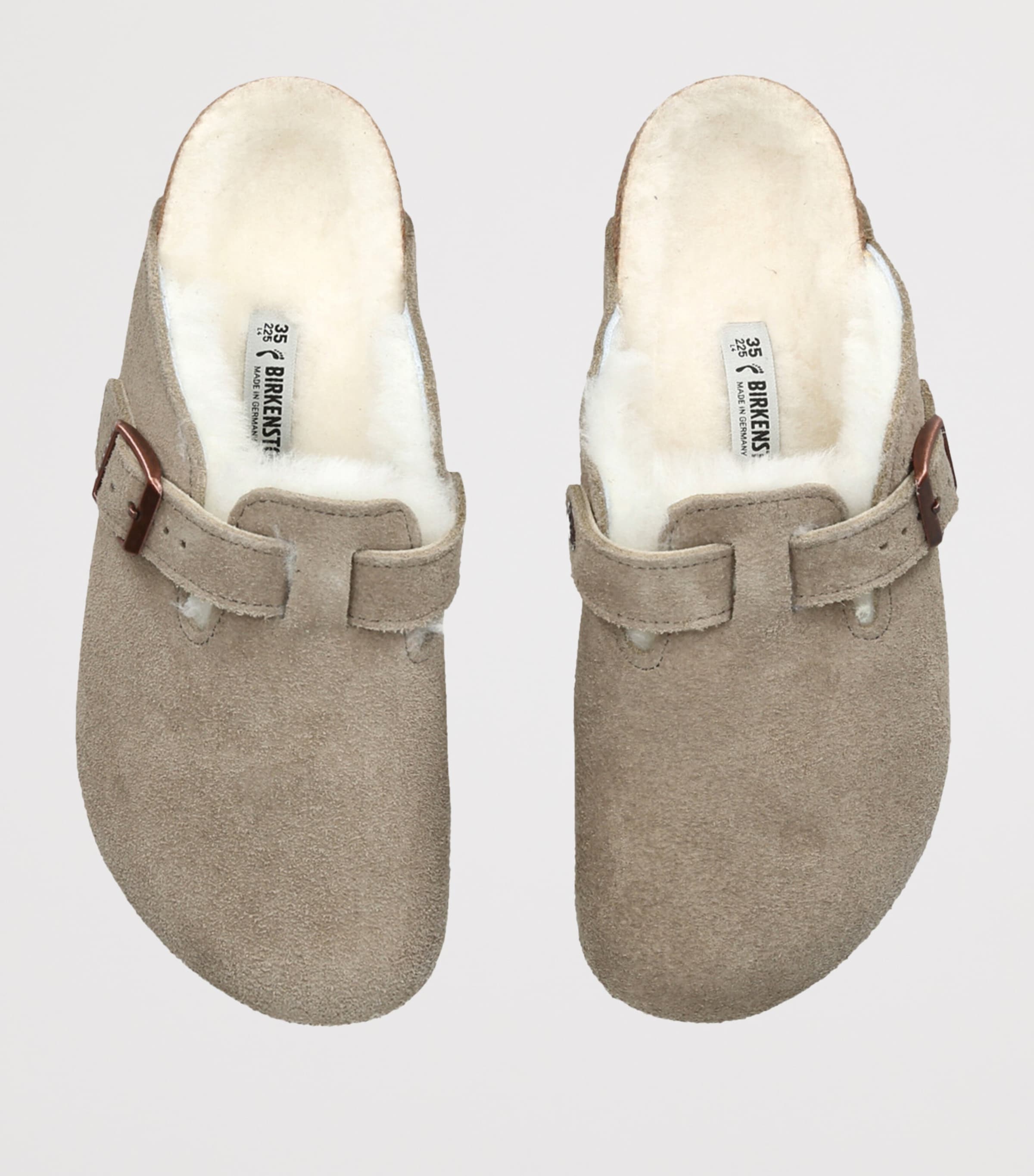 Suede Boston Clogs BEIGE Image 4