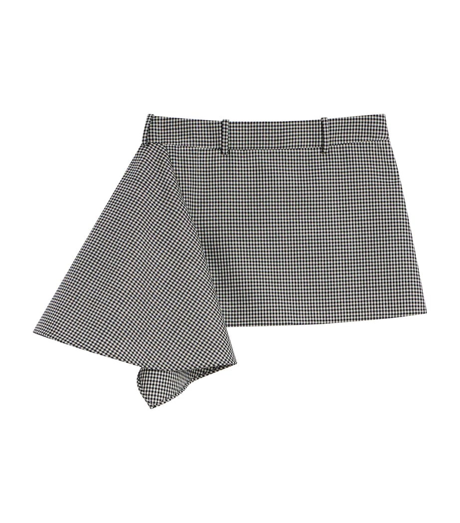 Givenchy Womens Wool Houndstooth Slashed Mini Skirt Image 1