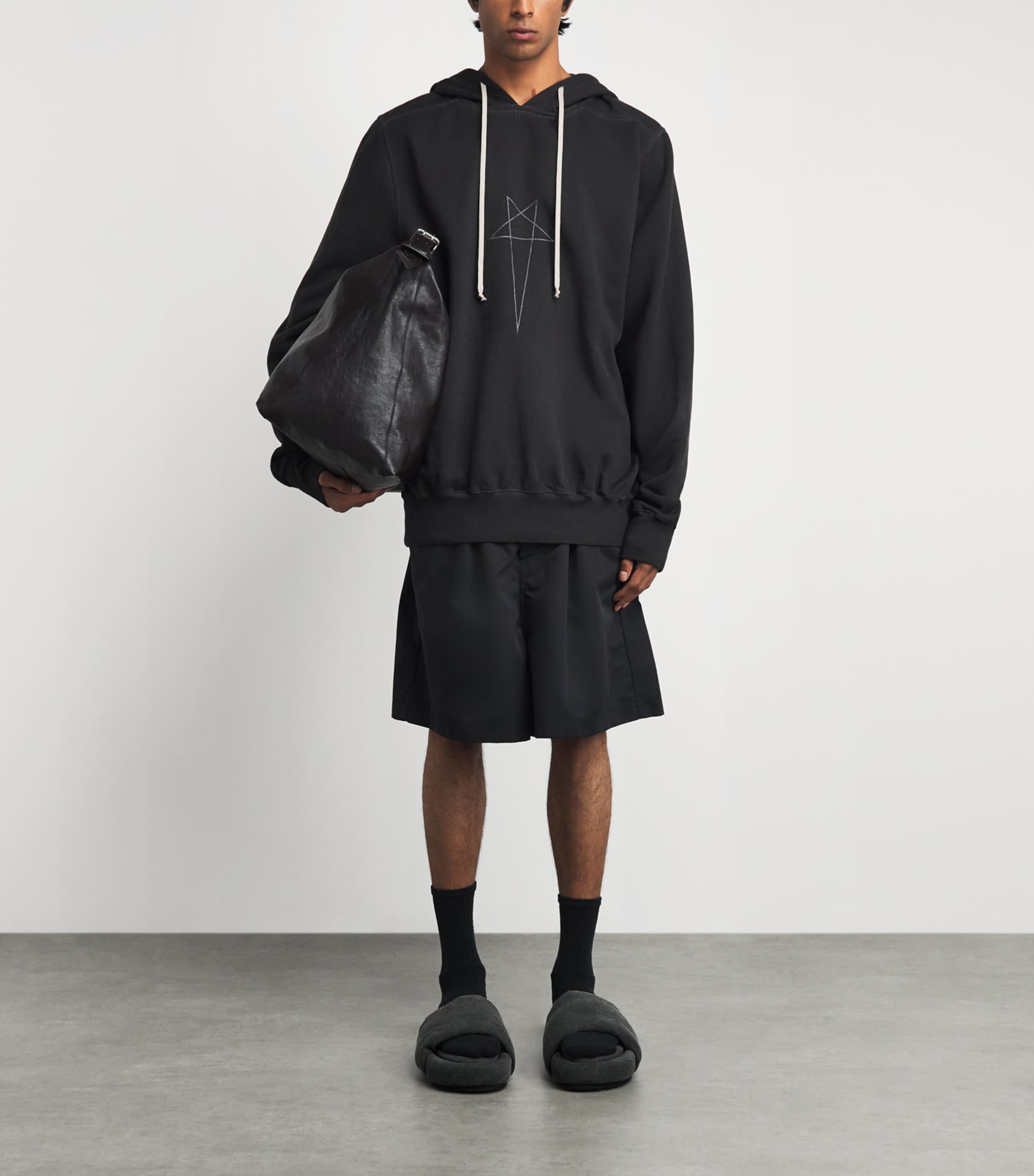 Rick Owens Canvas Chancla Slides Gravel Image 2
