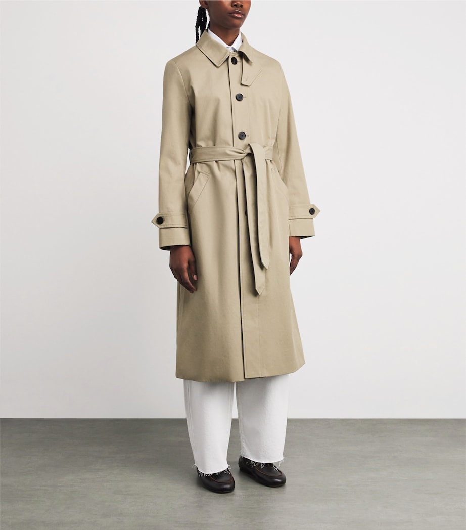 Cotton Chatsworth Trench Coat DARK STONE Image 3