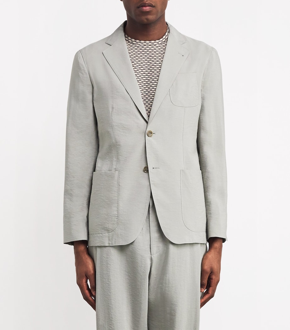 Silk-Blend Blazer U8066 Image 3