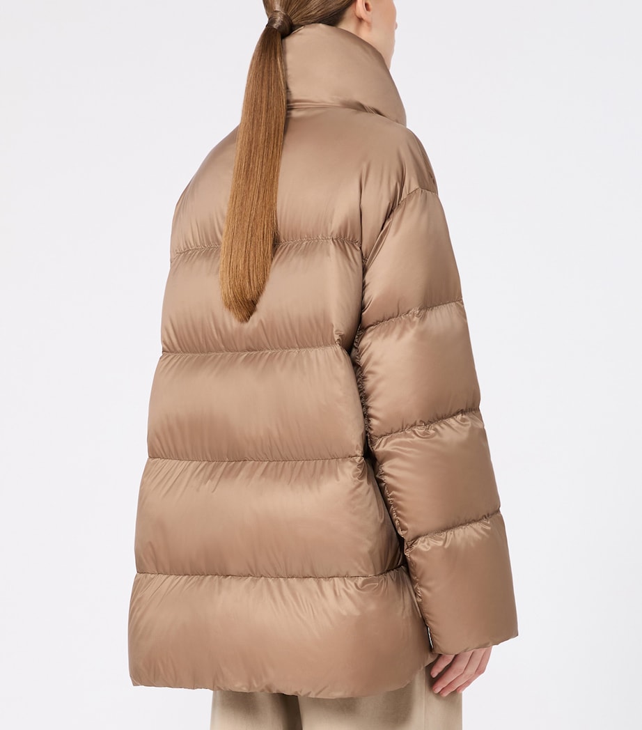 Max Mara Womens High-Neck Puffer Jacket Camel Image 4