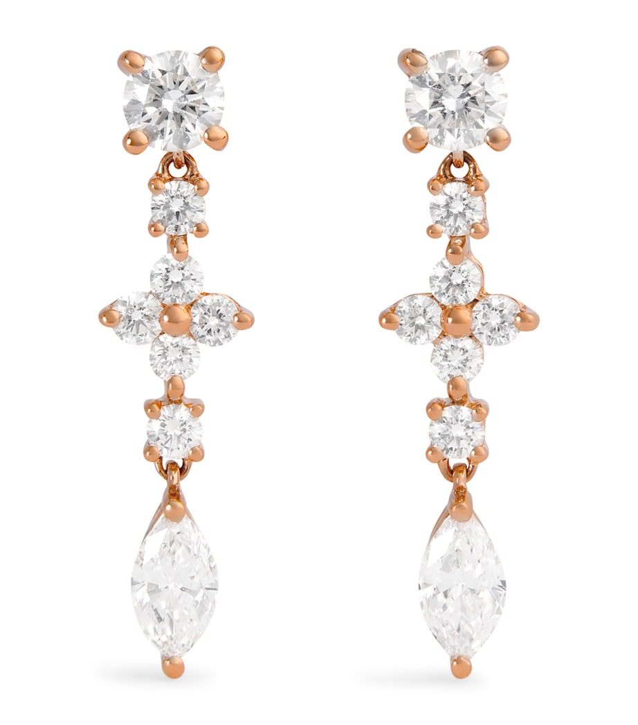 Rose Gold and Diamond Vivi Drop Earrings ROSE GOLD Image 1