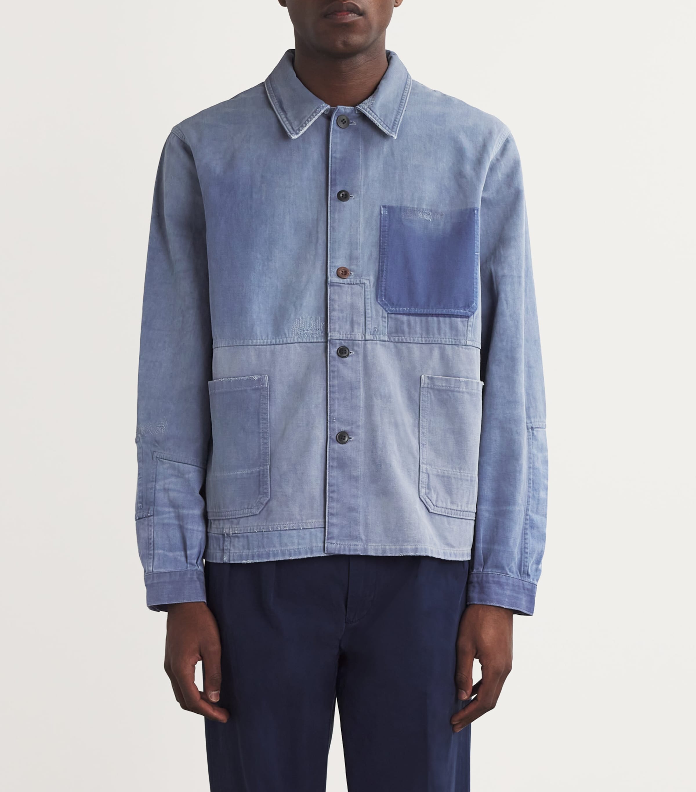 Patchwork Utility Jacket BLUE Image 3