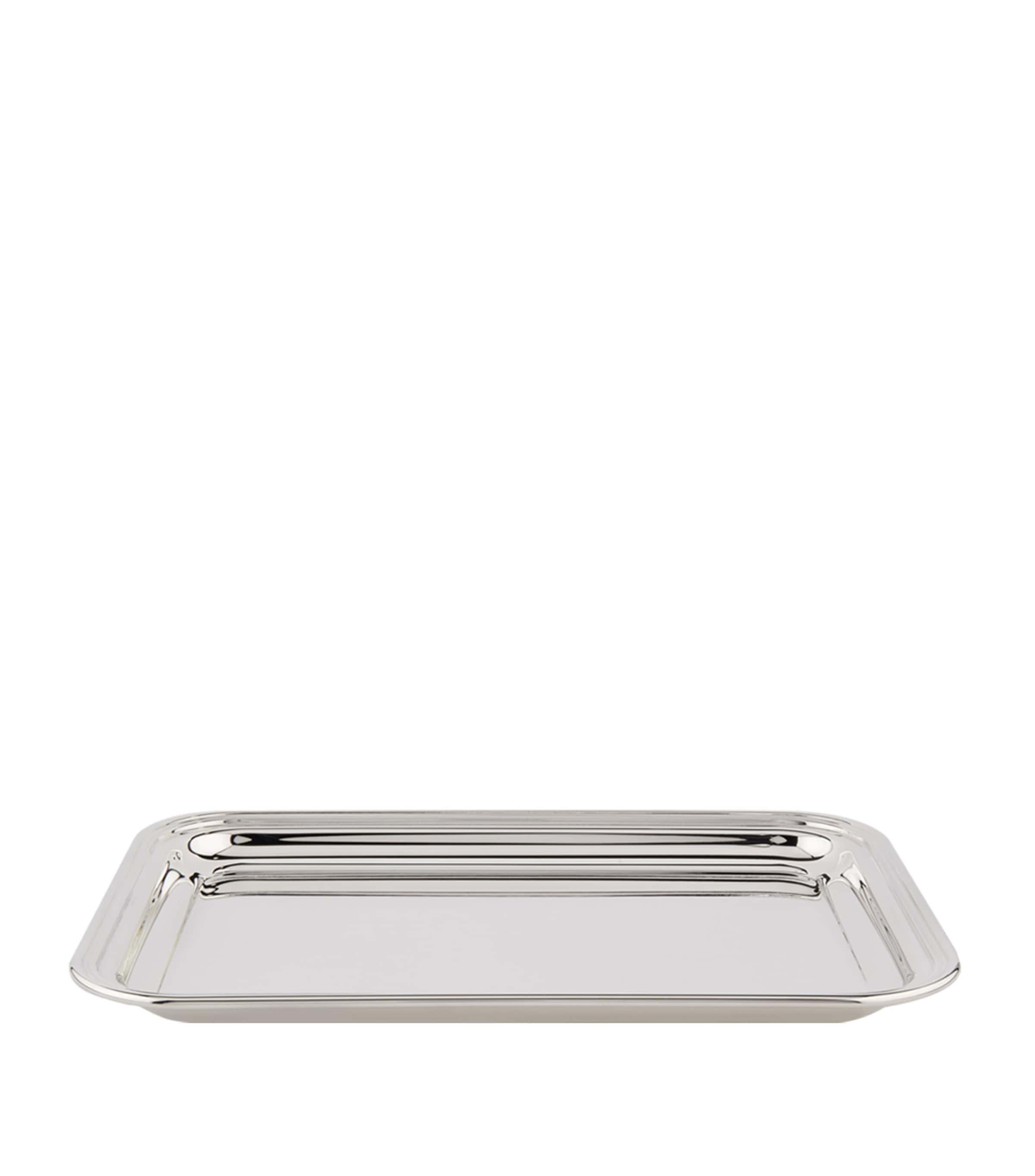 Silver-Plated Georgian Rectangular Tray (34cm x 26cm) SILVER Image 2