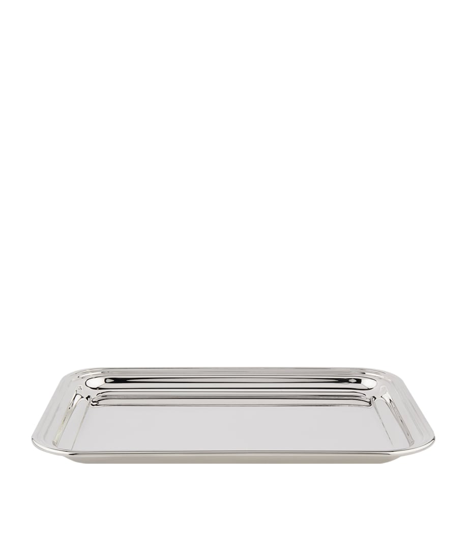 Silver-Plated Georgian Rectangular Tray (34cm x 26cm) SILVER Image 2