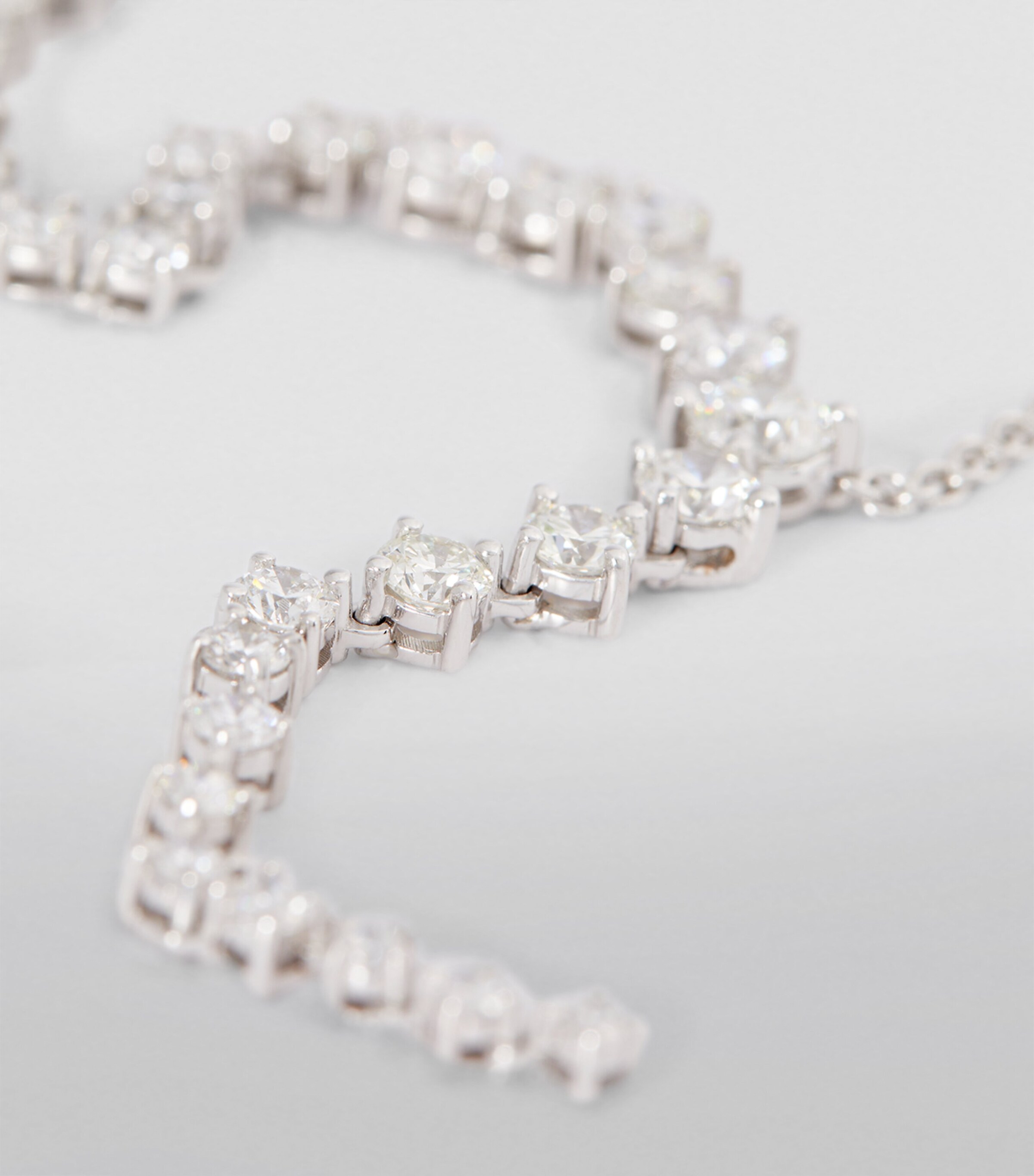 Melissa Kaye White Gold and Diamond Aria Cascade Necklace White Gold Image 5