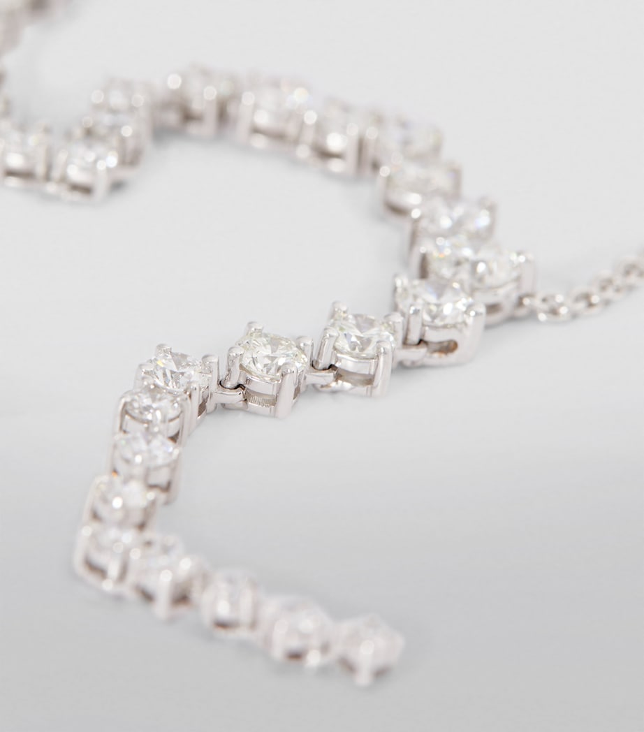 Melissa Kaye White Gold and Diamond Aria Cascade Necklace White Gold Image 5