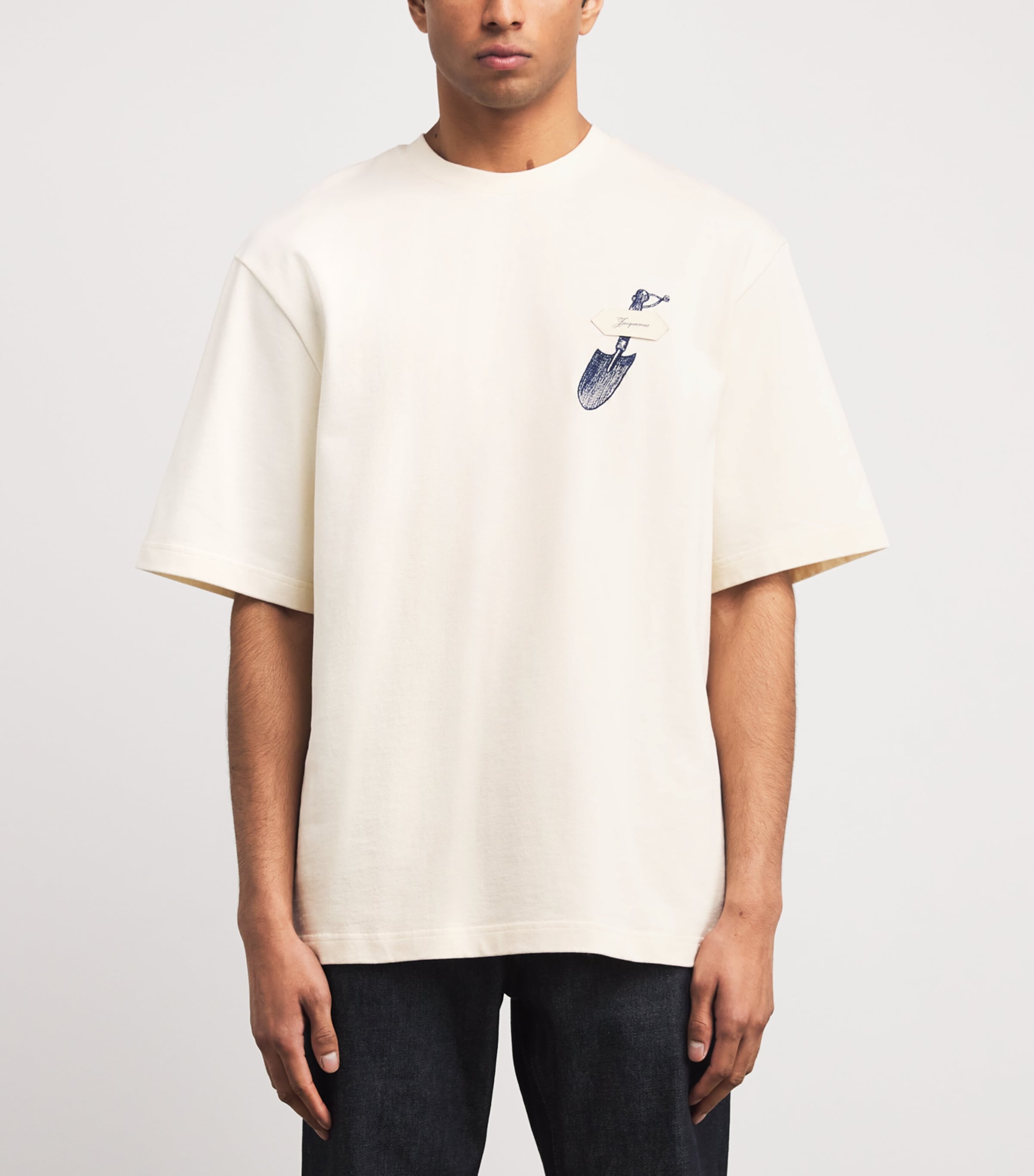 Cotton Embroidered Pelle T-Shirt EMB SHOVEL O/W-1NZ Image 3