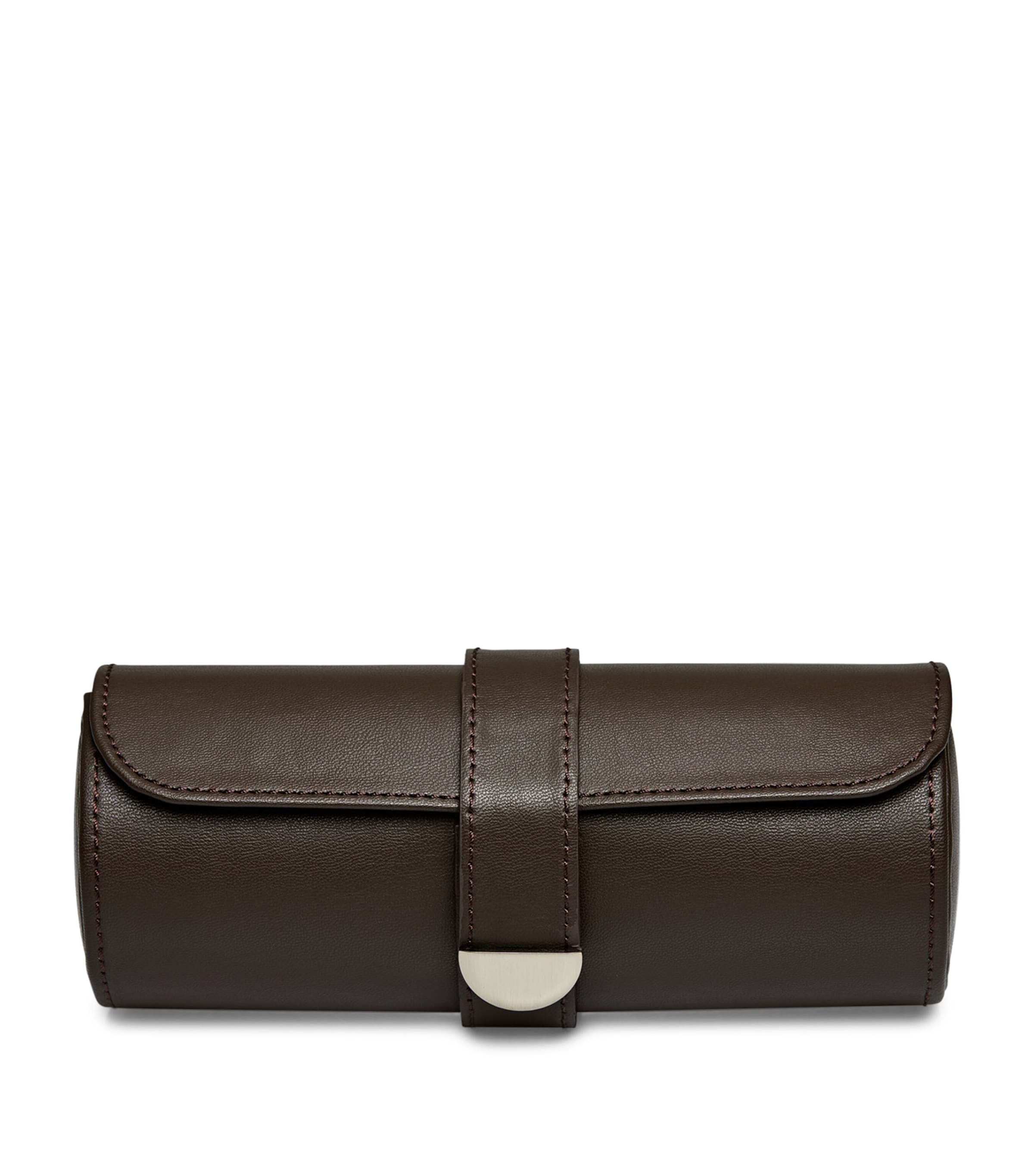 Wolf Vegan Earth Triple Watch Roll In Brown