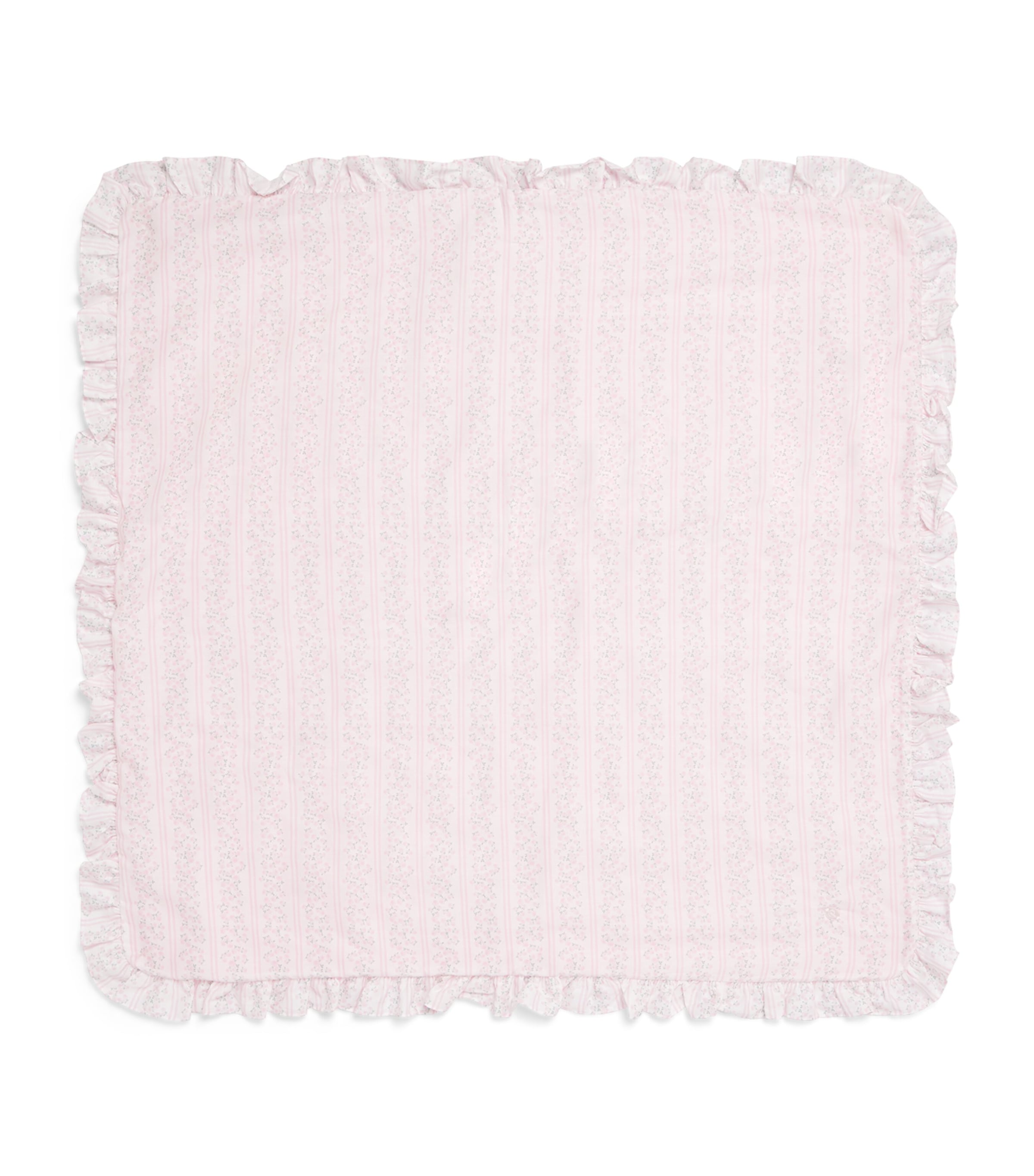 Shop Patachou Frill-trim Floral Blanket