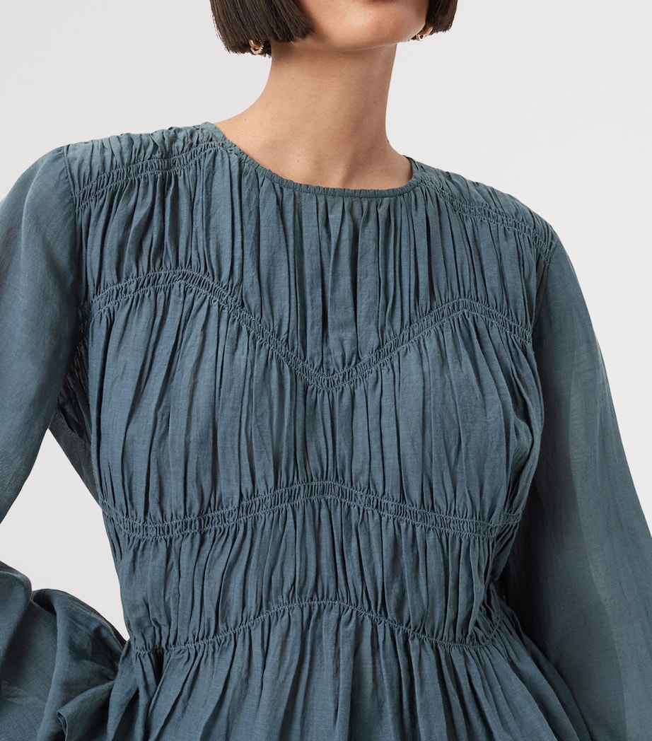 Gathered Melani Blouse DARK SLATE BLUE Image 6