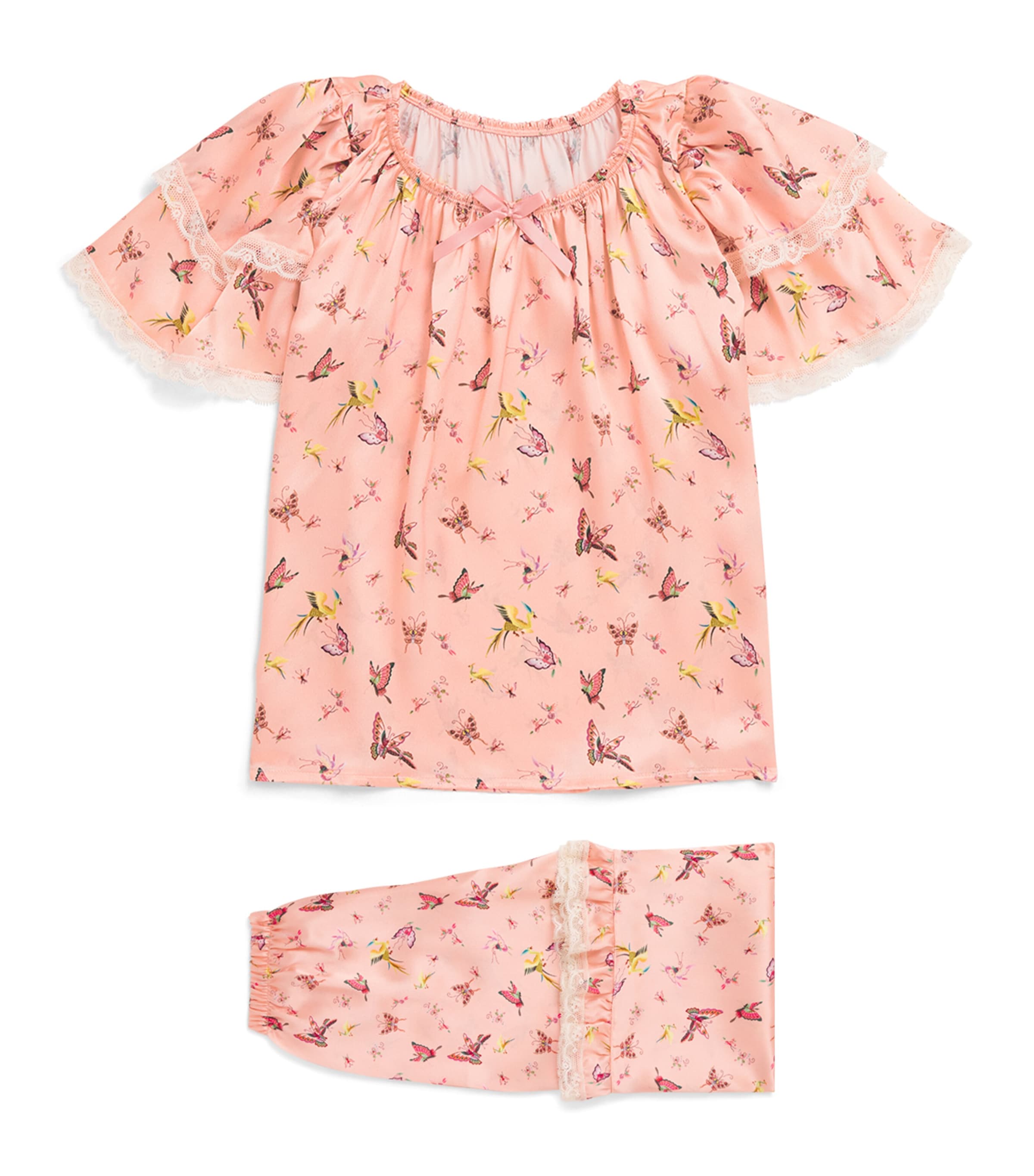 Amiki Lilya Pyjama Set (2-14 Years) Dusty Pnk Bttrfls Image 1