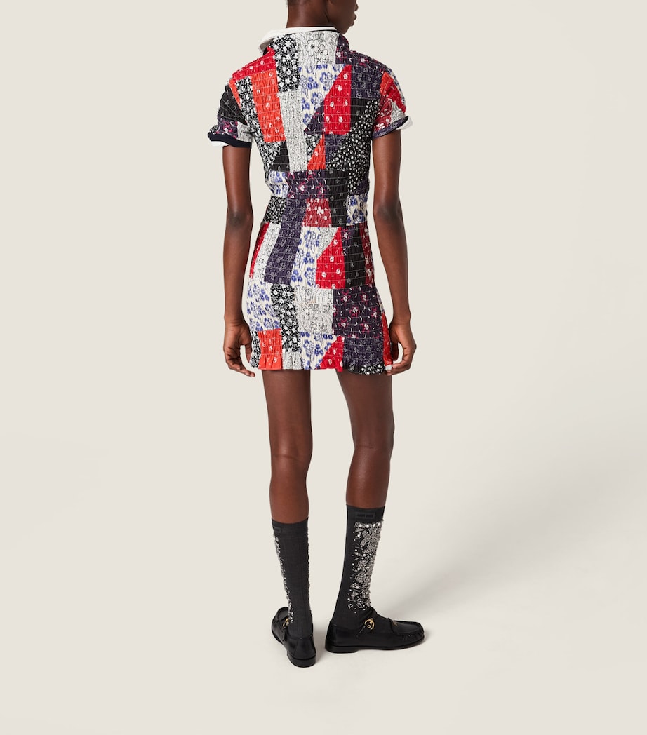 Patchwork Print Mini Dress F0055 Image 3