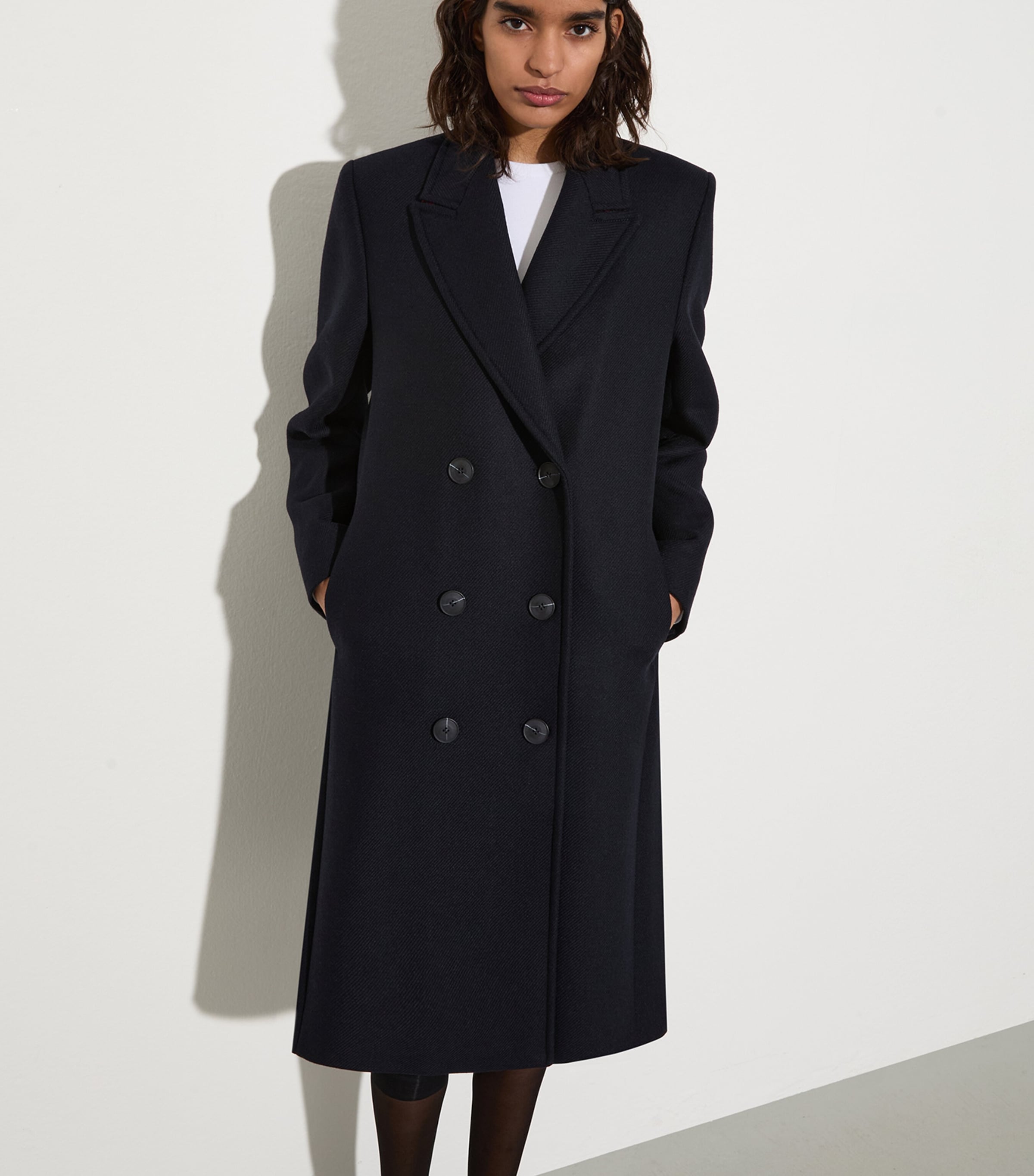 Wool-Blend Overcoat NAVY Image 4