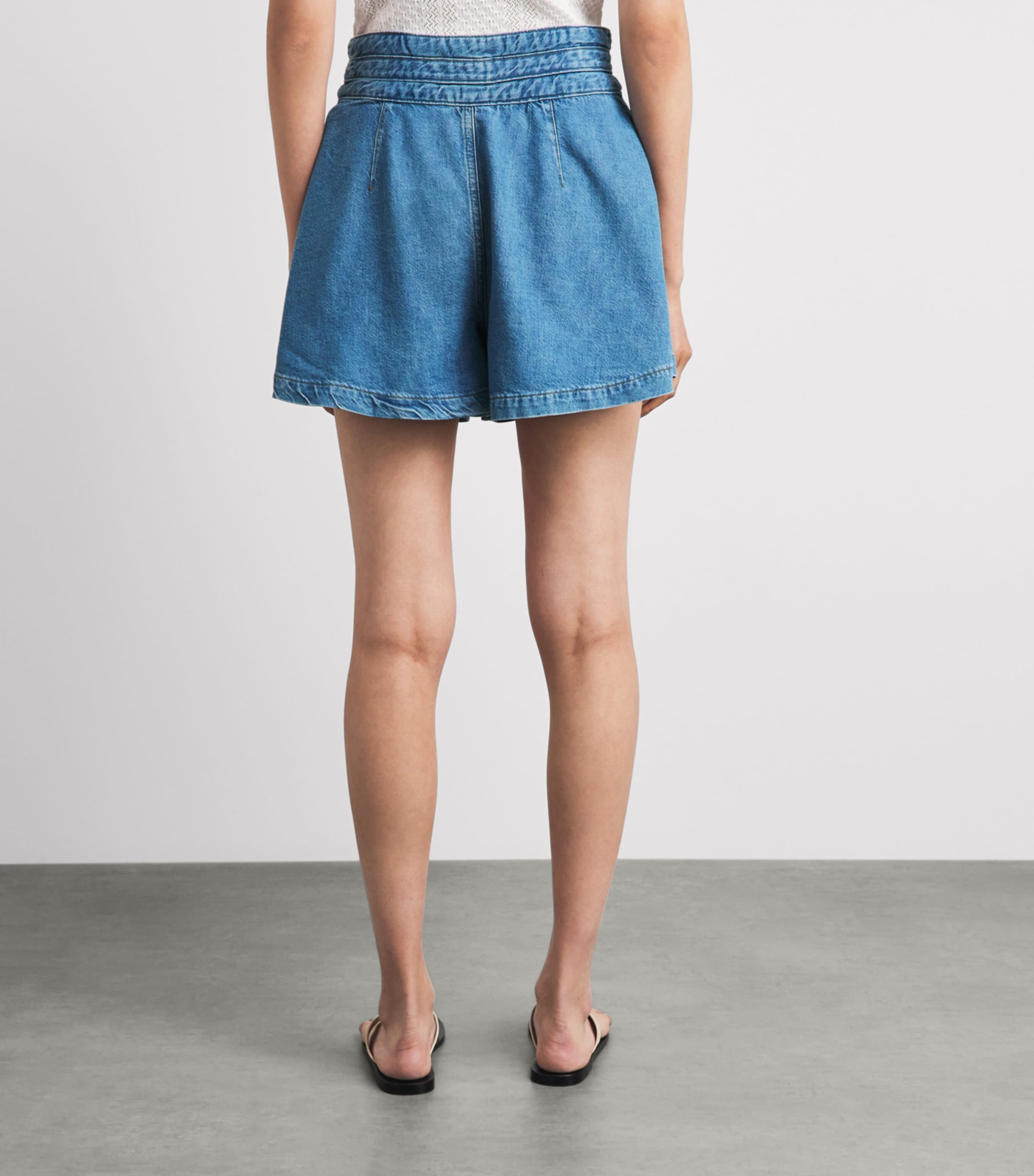 PAIGE Womens Denim Mathilda Shorts Rosecrans Image 5