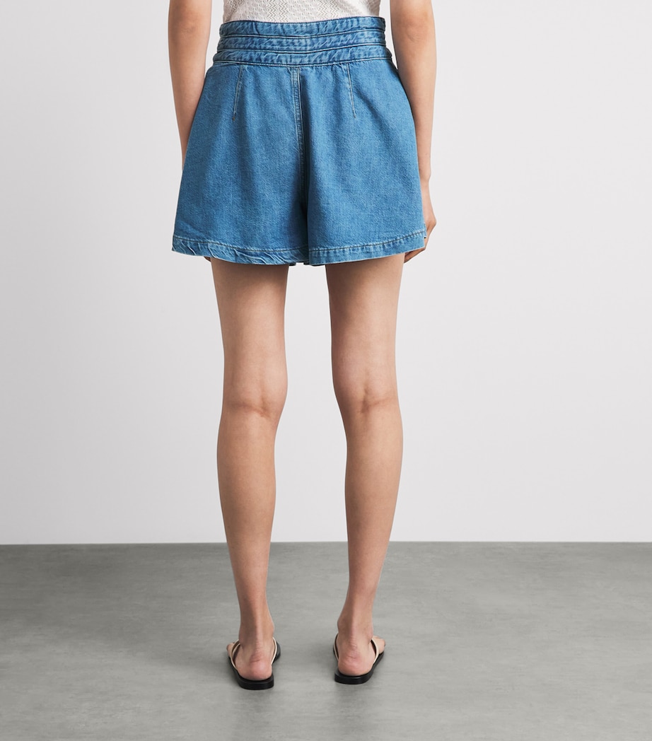PAIGE Womens Denim Mathilda Shorts Rosecrans Image 5