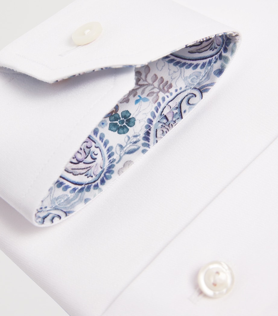 Cotton Paisley-Collar Contemporary-Fit Shirt WHITE Image 5