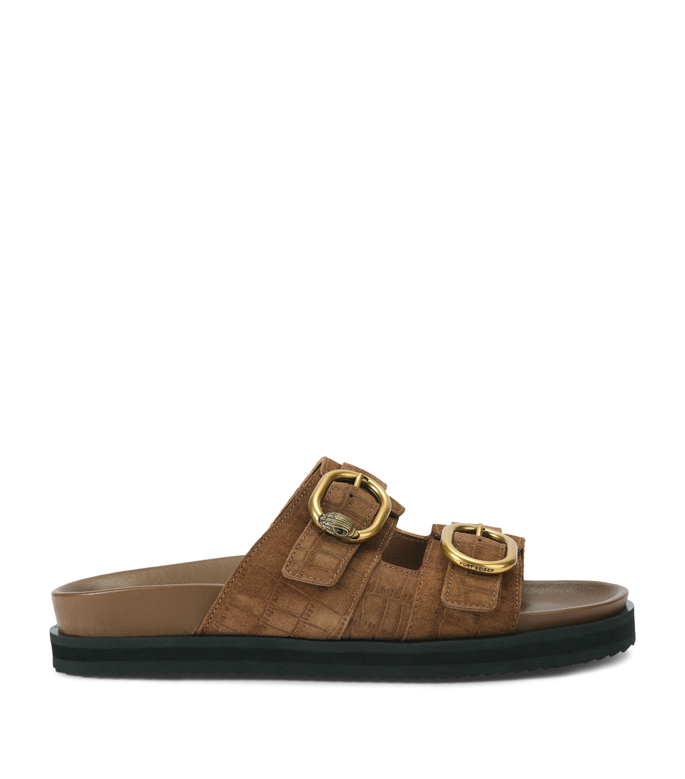 Kurt Geiger London Suede Bancroft Sandals Tan Image 1