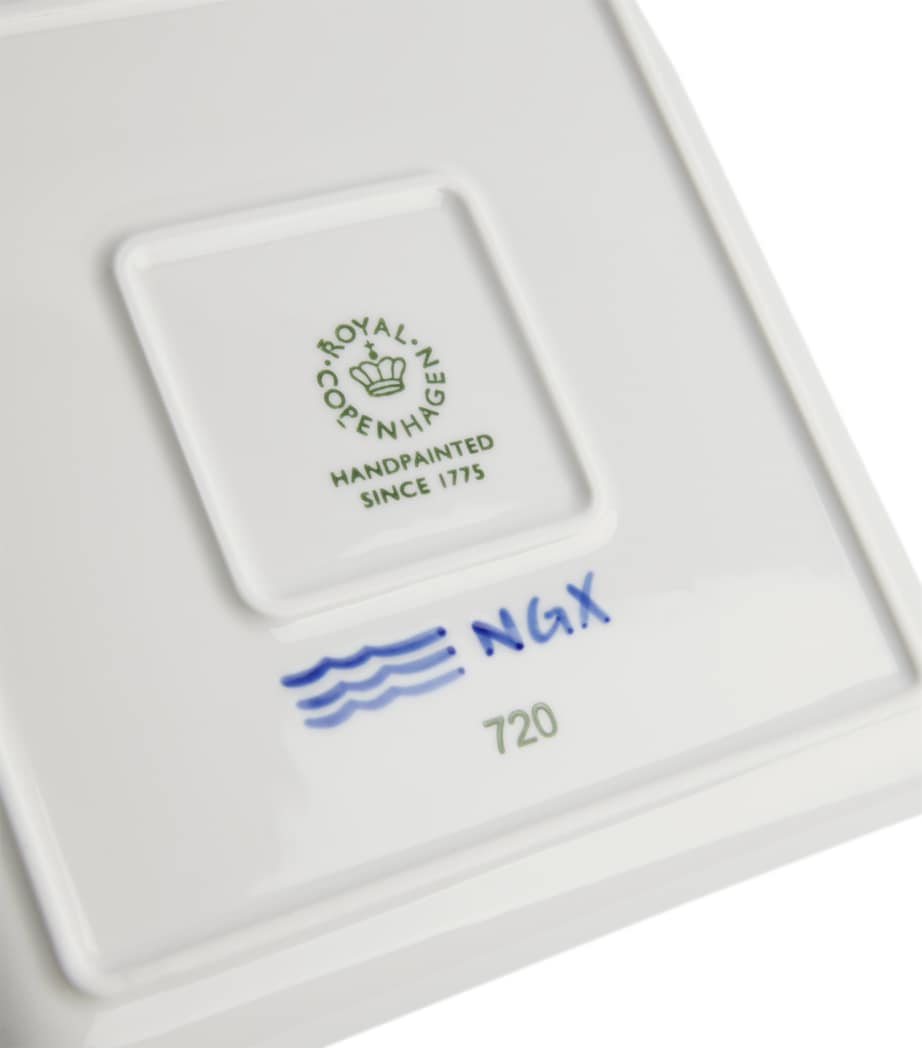 Blue Fluted Mega Square Plate (20cm) BLUE Image 4