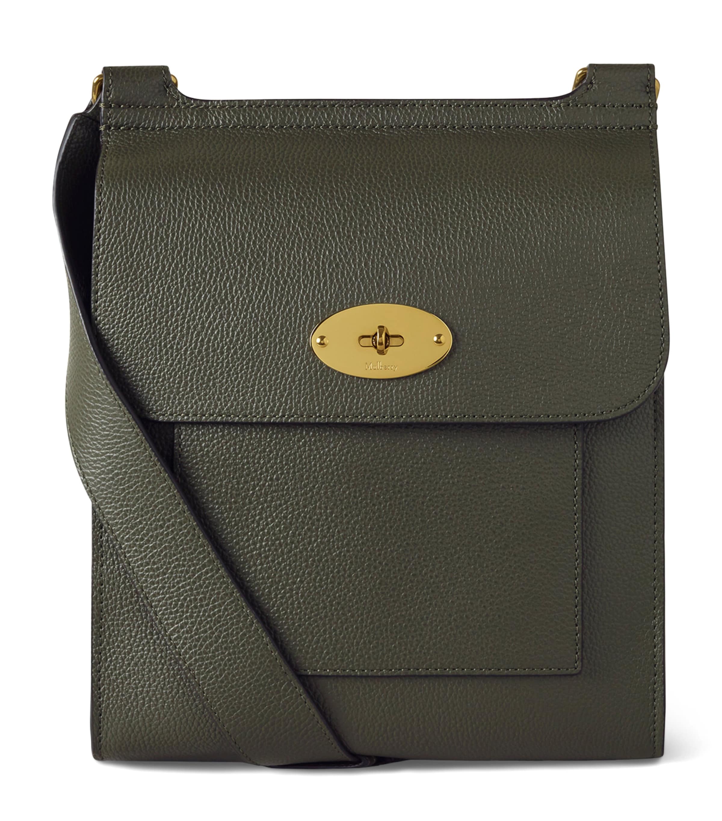 Mulberry Leather Antony Messenger Bag In Green
