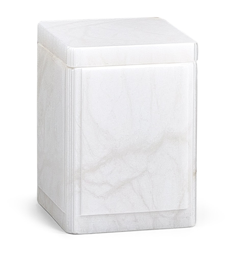Alabaster Claudia Bath Canister (11.5cm) WHITE Image 1